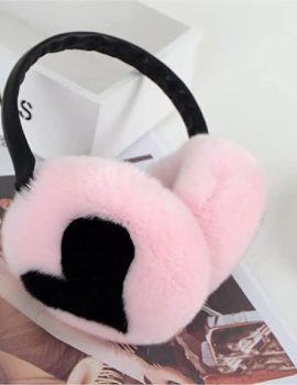 YFQHDD Women Girl Winter Warm Earmuffs Ear Muffs Earwarmers Heart Pattern Stitching Color Earlap Warmer (Color : E)