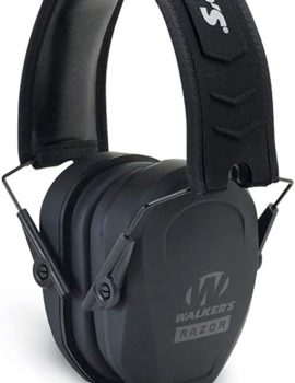 Walker’s Razor Slim Passive Earmuffs Ultra Low Profile 27dB NRR Light Weight