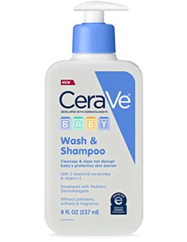 Wash & Shampoo | 2-in-1 Tear-Free Baby Wash for Baby Skin & Hair | Fragrance, Paraben, Dye, Phthalates & Sulfate Free for Baby Bath | Baby Soap with Vitamin E | 8 Ounce