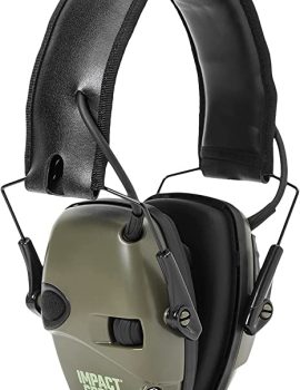 Howard Leight by Honeywell Impact Sport Sound Amplification Electronic Shooting Earmuff, Green