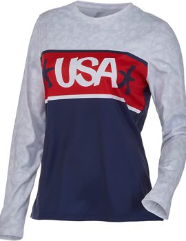 Spyder Women’s USA Snow Long Sleeve Crew Neck Tee