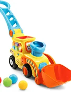 VTech Pop-a-Balls Push & Pop Bulldozer,Yellow