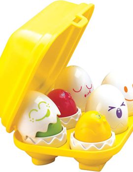 TOMY Toomies Hide & Squeak Easter Eggs Toddler Toys – Matching & Sorting Learning Toys – Sensory Toys for Easter Basket Stuffers