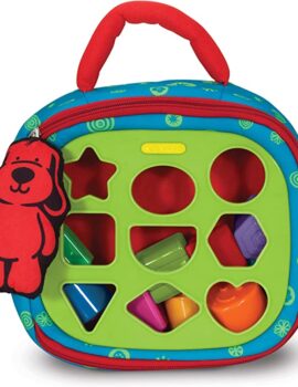 Melissa & Doug K’s Kids Take-Along Shape Sorter Baby Toy With 2-Sided Activity Bag and 9 Textured Shape Blocks – Sensory / Travel /Toys For Toddlers And Infants