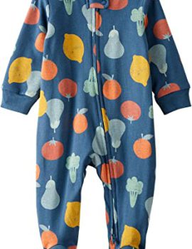 LAMAZE Boys’ Super Combed Natural Cotton Footless Stretchie One Piece Sleepwear, Baby and Toddler, Zipper, 1 Pack