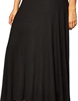 AGB Women’s Soft Knit Maxi Skirt (Petite, Standard and Plus Sizes)