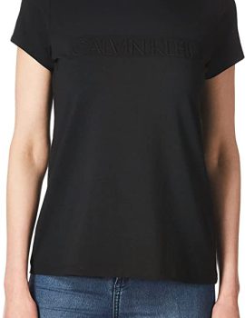 Calvin Klein womens Short Sleeve Crew Neck Logo T-Shirt