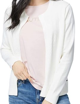 Nautica Women’s Ribbed Open Layering Cardigan