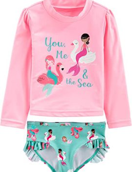 Carter’s Toddlers and Baby Girls’ 2-Piece Assorted Rashguard Sets