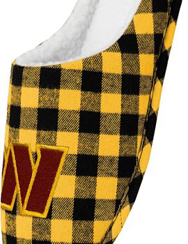 Men’s NFL Sherpa Lined Buffalo Check Memory Foam Slippers