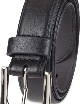 Essentials Women’s Casual Skinny Jean Belt with Single Prong Buckle (Available in Plus Size)